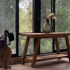 Credenza larga clásica de madera de pino MODELO #1111