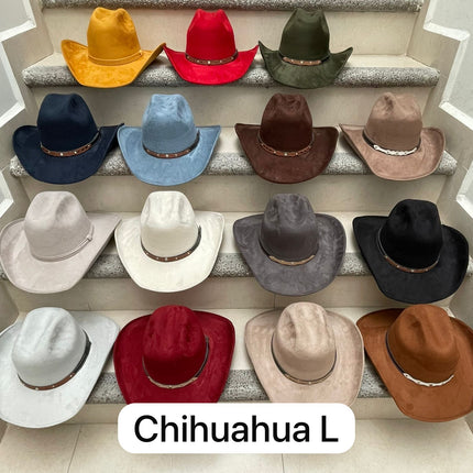 Sombrero Vaquero Chihuahua de Gamuza