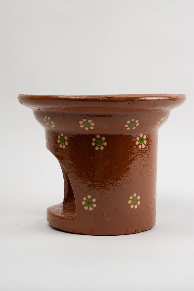Brasero de barro para fogata