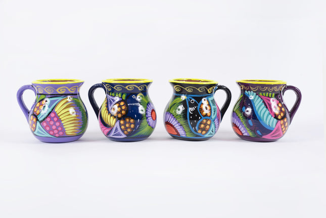 Jarritos de barro estilo arte Oaxaca