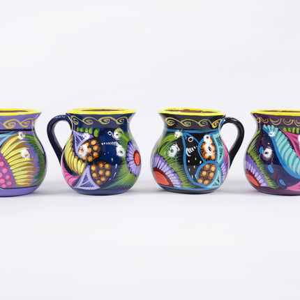 Jarritos de barro pintados a mano
