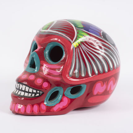 Calavera decorativa de barro Oaxaca — MODELO #041401