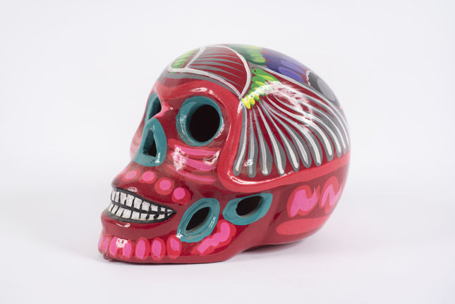 Calavera decorativa de barro Oaxaca — MODELO #041401