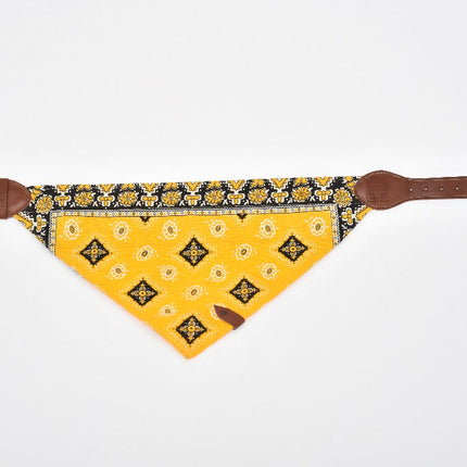 Bandana para mascota con cierre de piel Joker - Extra grande Amarillo MODELO #031412