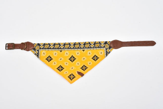 Bandana para mascota con cierre de piel Joker - Extra grande Amarillo MODELO #031412