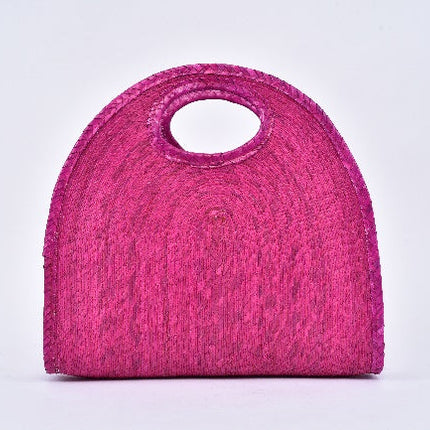 Bolsa de palma Media Luna color Rosa