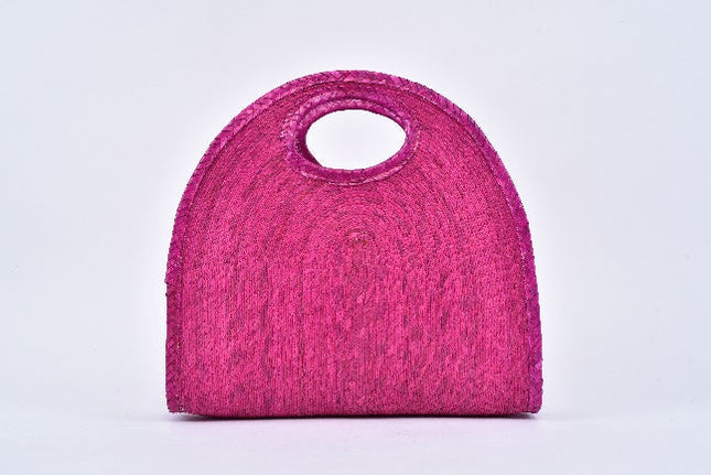 Bolsa de palma Media Luna color Rosa