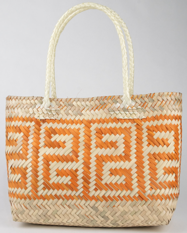 Bolsa Itabili de palma de Oaxaca color Naranja