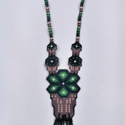 Collar Peyote Grande, verde