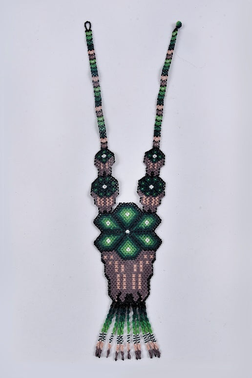 Collar Peyote Grande, verde