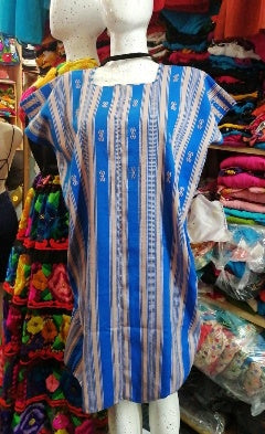 Vestido huipil tejido a rayas, talla única MODELO #1215