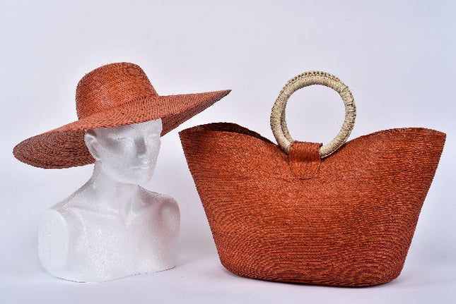 Set de sombrero de playa y bolsa jumbo (modelo 3)