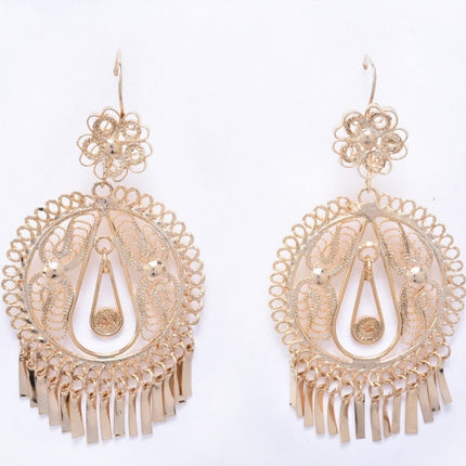 Aretes de filigrana estilo charra, modelo 2