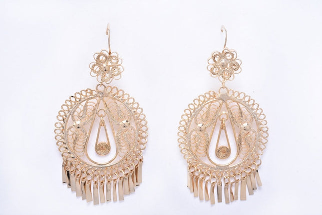 Aretes de filigrana estilo charra, modelo 2