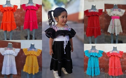 Falda bordada para niña, 3-4 años MODELO #1210