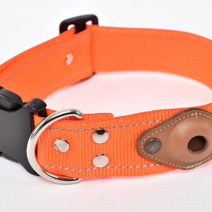Collar para perro raza grande con compartimento para Airtag Joker - Naranja flúor MODELO #031201