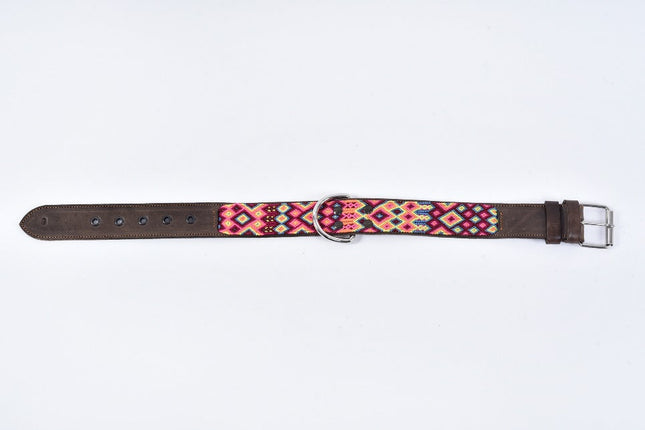 Collar para perro Vankal bordado con chaquira - Ancho grande MODELO #0301-WDL-01