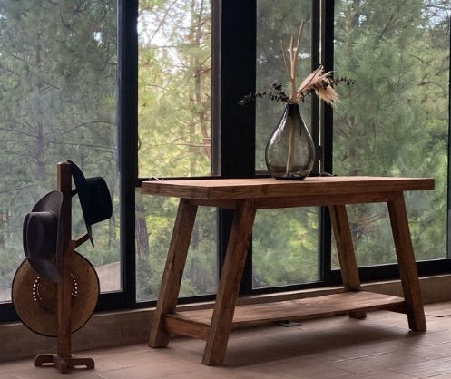 Credenza larga clásica de madera de pino MODELO #1111