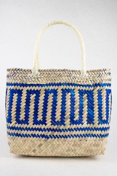 Bolsa Itabili de palma de Oaxaca color Azul