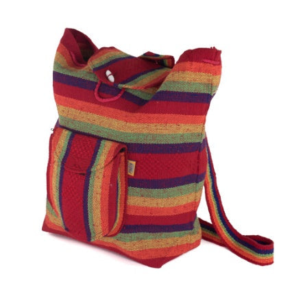 Mochila hippie chiapaneca tejida a mano (modelo 1)