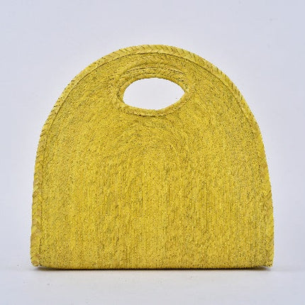 Bolsa de palma Media Luna color Amarillo