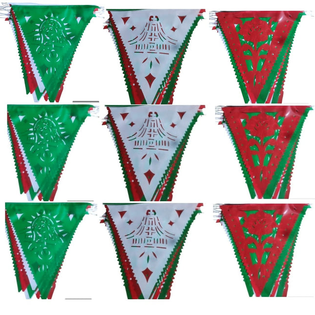 Set de papel picado mexicano para decoración (modelo 3) MODELO #090403