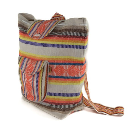 Mochila hippie chiapaneca tejida a mano (modelo 2)