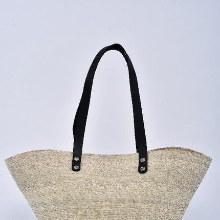 Bolsa de palma Jumbo con correa negra