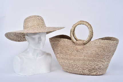 Set de sombrero de playa y bolsa jumbo (modelo 1)