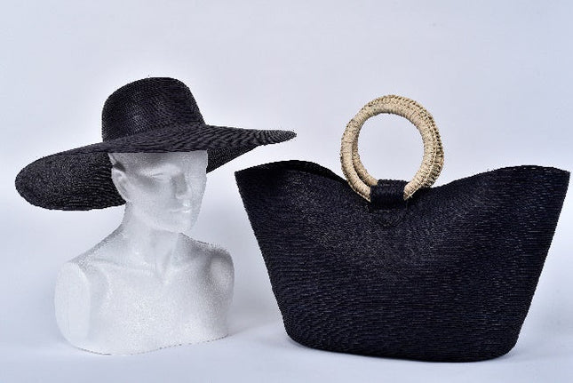 Set de sombrero de playa y bolsa jumbo (modelo 4)