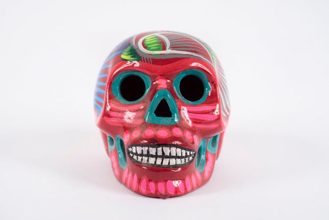 Calavera decorativa de barro Oaxaca — MODELO #041401