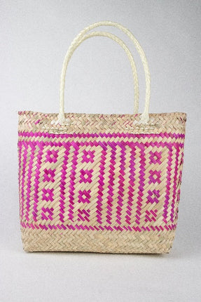 Bolsa Itabili de palma de Oaxaca color Rosa