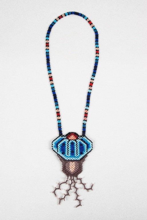 Collar Flor de Peyote Grande, modelo 2