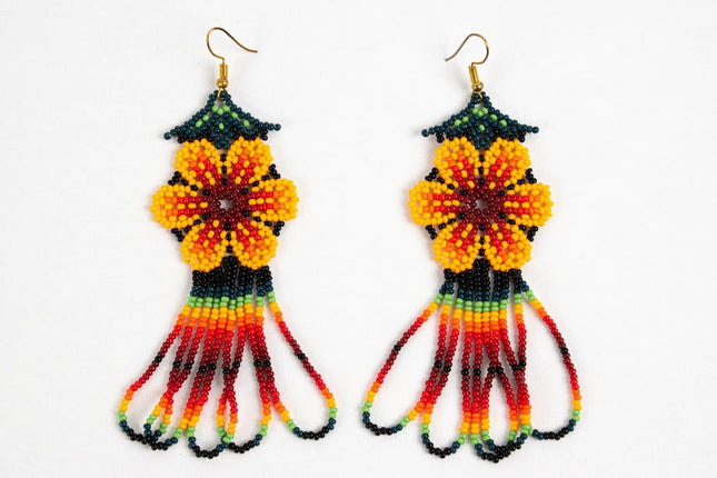 Aretes Flor de 9.5 cm — MODELO #080608