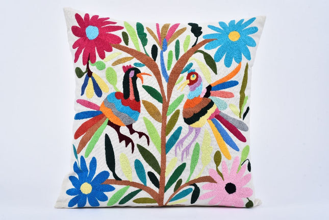 Cubre cojín bordado estilo Tenango — MODELO #040907