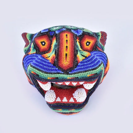 Set de figuras cubiertas con arte Huichol de chaquira MODELO #090501