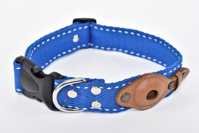 Collar para perro raza grande con compartimento para Airtag Joker - Azul rey MODELO #031207