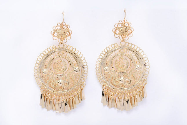 Aretes de filigrana estilo charra, modelo 3