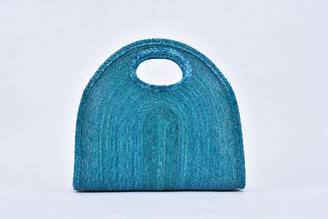 Bolsa de palma Media Luna color Turquesa