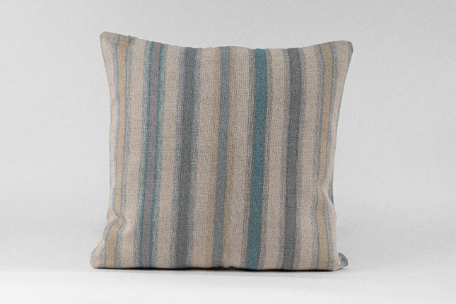 Cojín decorativo rayas azul y gris — MODELO #040405