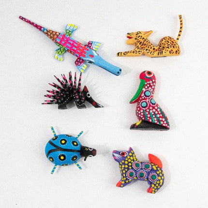 Set de 6 imanes mini alebrije para refrigerador MODELO #090309