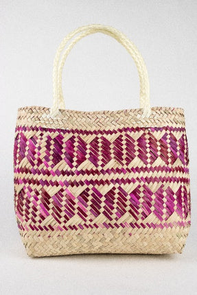 Bolsa Itabili de palma de Oaxaca color Magenta