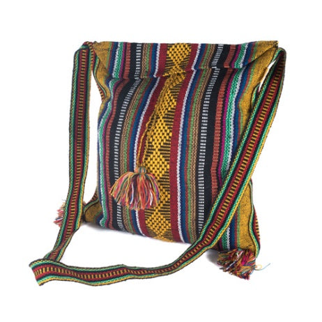 Morral hippie chiapaneco tejido a mano (modelo 4)