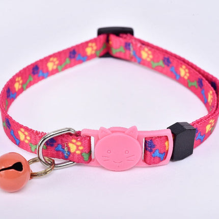 Collar para gato con cascabel - rosa y rosa claro MODELO #030807
