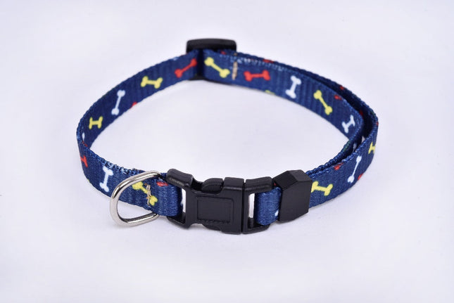 Collar para perro raza pequeña tipo Chihuahua - Azul marino MODELO #030908