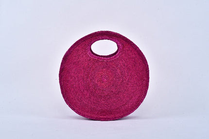 Bolsa de palma Circular color Rosa