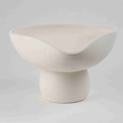 Centro de mesa decorativo de barro blanco — MODELO #0411