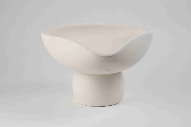 Centro de mesa decorativo de barro blanco — MODELO #0411