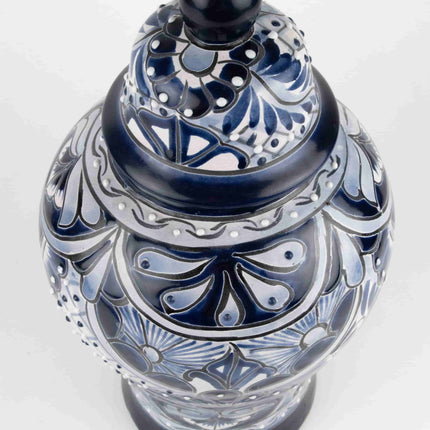 Tibor de Talavera azul cobalto — MODELO #0416